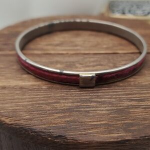 B1934 1990s nostalgia buckle leather pink‎ bracelet